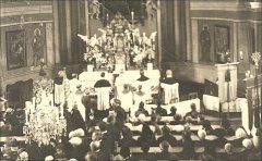 historické foto interiéru kostela