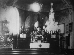 historické foto interiéru kaple