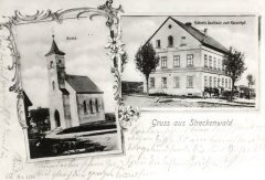 dobová pohlednice s motivem kaple