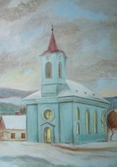 obraz s motivem kostela