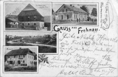 dobová pohlednice vsi s kostelem