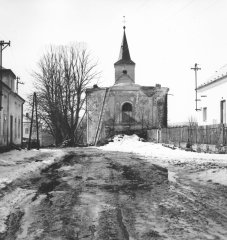 příprava kostela k demolici
