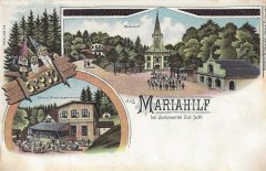 litografie s kostelem (nahoře)