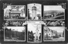 původní kostel na dobové pohlednici