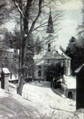 historické foto původního kostela