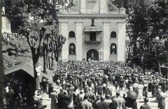 historické foto původního kostela