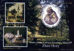 jedna ze sady 15 propagačních pohlednic vydaných společností DAN ve Zlatých Horách před obnovou poutního areálu