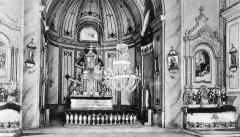 historické foto interiéru původního kostela