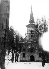 historické foto původního kostela