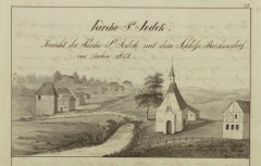 kresba kostela