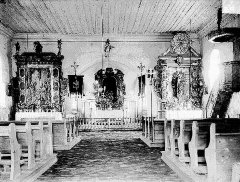 historické foto interiéru kostela