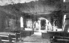 historické foto interiéru kostela