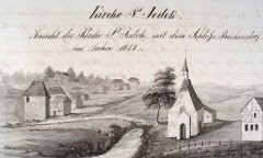 podoba kostela v roce 1687
