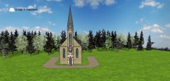 vizualizace kostela