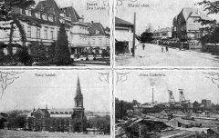 dobová pohlednice města s kostelem