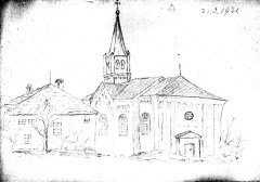 kresba kostela od Ernßta Hennicha
