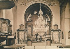 historické foto interiéru kostela - hlavní loď