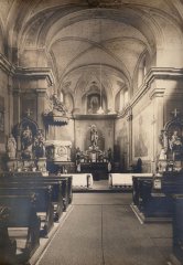 historické foto interiéru kostela