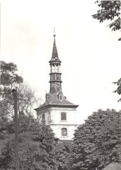 historické foto věže kostela