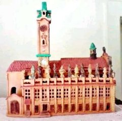 keramický model kostela