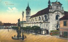dobová pohlednice s motivem kostela