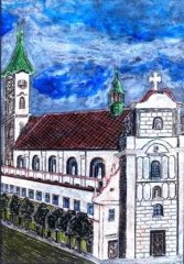 stříbrokresba kostela