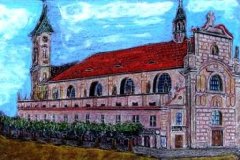 kresba kostela