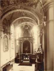 historické foto interiéru kostela