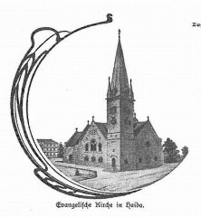 dobová pohlednice s motivem kostela