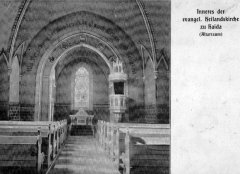 historické foto interiéru kostela