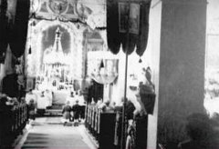 historické foto interiéru kostela