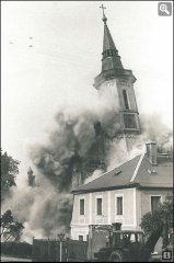 odstřel kostela