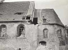 historické foto kostela - zadní část zprava