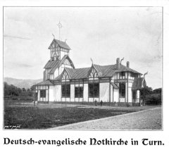 historické foto předchozího provizorního kostela