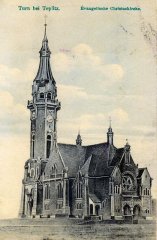 dobová pohlednice s motivem kostela
