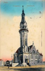 dobová pohlednice s námětem kostela