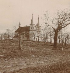 historické foto původního kostela