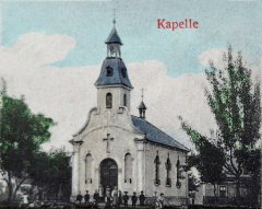 historické foto kaple - detail z předchozí pohlednice