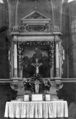 historické foto interiéru kostela - hlavní oltář