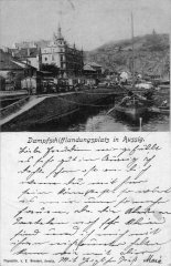 dobová pohlednice města s kaplí na Mariánské skále (v pozadí)