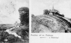 dobová pohlednice s kostelem