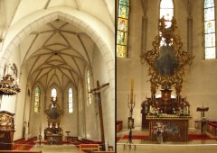zrenovovaný oltář z kostela sv. Prokopa v Prokopském údolí, nyní v kostele sv. Prokopa ve Žďáru nad Sázavou