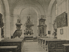 historické foto interiéru kostela
