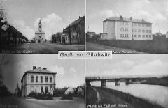 dobová pohlednice vsi s původním kostelem