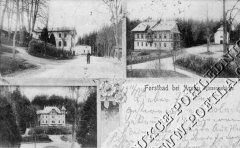 dobová pohlednice lázní s kaplí (vpravo)
