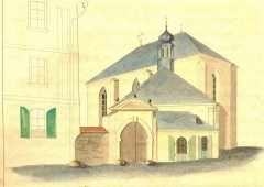 obraz s námětem kostela a kaple