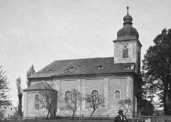 historické foto kostela – detail