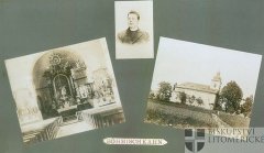 historické foto kostela a jeho interiéru