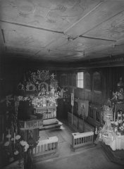 historické foto interiéru původního kostela