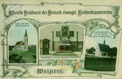 historické foto kostela (vlevo)